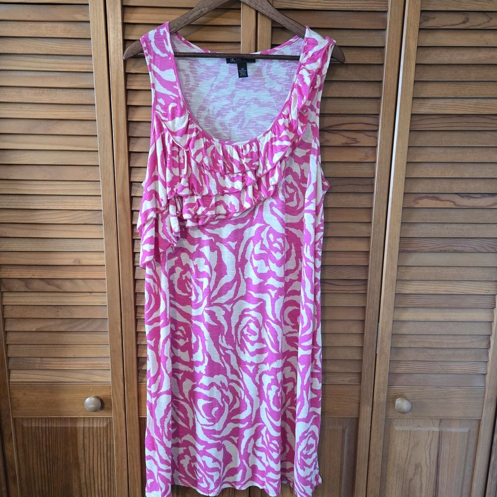 INC International Concepts Pink and White Dress